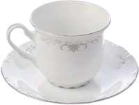 Чашка с блюдцем Thun 1794 Констанция Серый орнамент / КСТ0027 - 