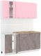 Готовая кухня Кортекс-мебель Корнелия Лира-лайт 1.7м (розовый/оникс/мадрид) - 