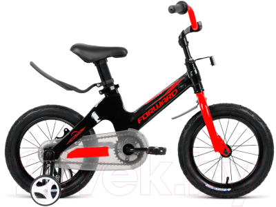 Детский велосипед Forward Cosmo 12 2022 / IBK22FW12157 (черный/красный)