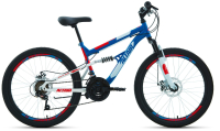 Велосипед Forward Altair MTB FS 24 D 2022 / RBK22AL24053 (синий/красный) - 