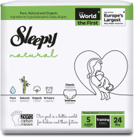 Подгузники-трусики детские Sleepy Natural Jumbo Pack Junior (24шт) - 