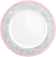 Блюдо Thun 1794 Яна Серый мрамор с розовым кантом / ЯНА0005 (30см) - 