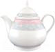 Заварочный чайник Thun 1794 Яна С крышкой Серый мрамор с розовым кантом / ЯНА0017 (1.2л) - 