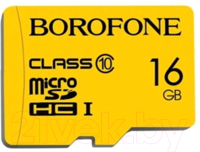 Карта памяти Borofone MicroSDHC Class 10 16GB без адаптера