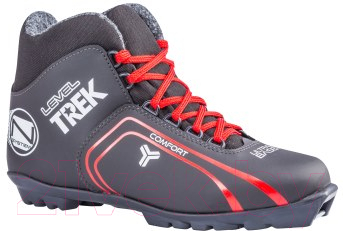 Ботинки для беговых лыж TREK Level 2 S (черный/красный, р-р 45)