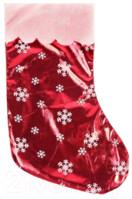 Носок для подарков Зимнее волшебство Снежинки / 2363895 (красный)