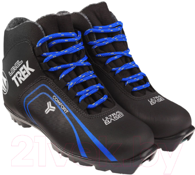 Ботинки для беговых лыж TREK Level 3 N (черный/синий, р-р 46)