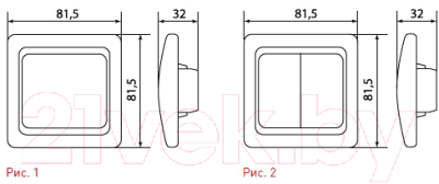 Изображение товара Выключатель EKF Лондон 1кл 10А проходной / EEV10-025-20 (бежевый)