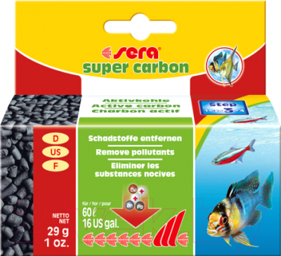 Наполнитель фильтра Sera Super Carbon / 6854