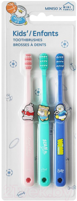 Набор зубных щеток Miniso Mini Family Sports / 3246 (3шт)