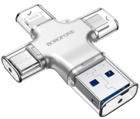 

Картридер Borofone, DHB01 USB-A+Type-C+Micro+Lightning