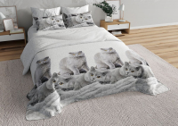 Комплект постельного белья Моё бельё Британец Дуэт / 0257/1 (серый) - 