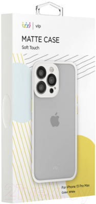 Чехол-накладка VLP Matte Case для iPhone 13 Pro Max / vlp-PC21-67WH (белый)