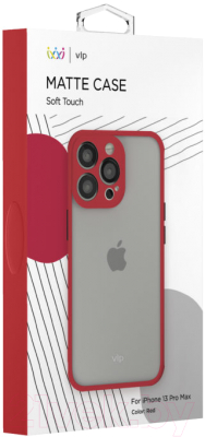 Чехол-накладка VLP Matte Case для iPhone 13 Pro Max / vlp-PC21-67RD (красный)