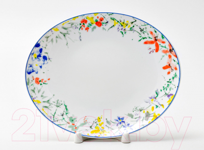 Тарелка закусочная (десертная) Thun 1794 Loos Цветочный орнамент / ЛОС0007 (19см)