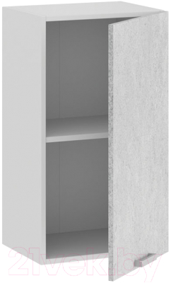 Шкаф навесной для кухни ТриЯ Гранита 1В4 (белый/бетон снежный)