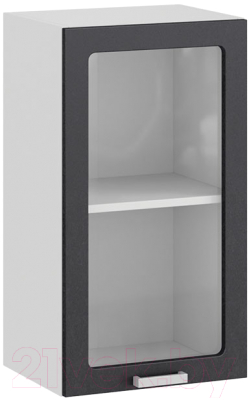 Шкаф навесной для кухни ТриЯ Гранита 1В4С (белый/бетон графит)