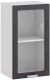 Шкаф навесной для кухни ТриЯ Гранита 1В4С (белый/бетон графит) - 