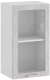 Шкаф навесной для кухни ТриЯ Гранита 1В4С (белый/бетон снежный) - 