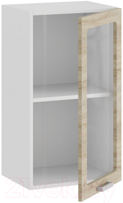 Шкаф навесной для кухни ТриЯ Гранита 1В4С (белый/дуб сонома)