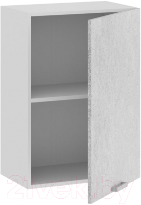 Шкаф навесной для кухни ТриЯ Гранита 1В5 (белый/бетон снежный)