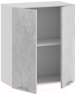 Шкаф навесной для кухни ТриЯ Гранита 1В6 (белый/бетон снежный)