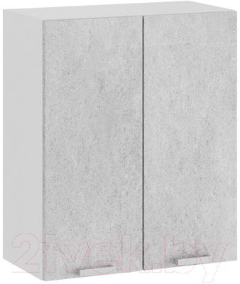Шкаф навесной для кухни ТриЯ Гранита 1В6 (белый/бетон снежный)