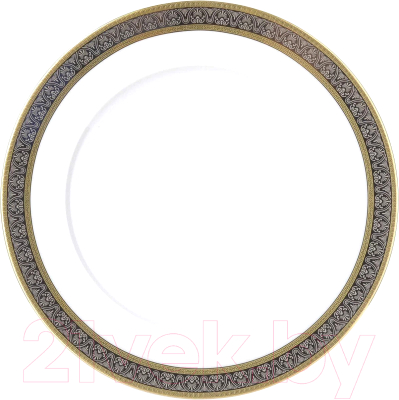 Блюдо Thun 1794 Opal Широкий кант, платина золото / ОПЛ0018 (30см)
