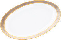 Блюдо Thun 1794 Opal Широкий кант, платина золото / ОПЛ0059 (32см) - 