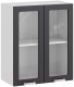 Шкаф навесной для кухни ТриЯ Гранита 1В6С (белый/бетон графит) - 