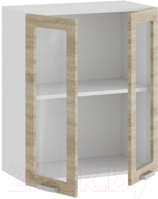 Шкаф навесной для кухни ТриЯ Гранита 1В6С (белый/дуб сонома)
