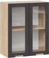 Шкаф навесной для кухни ТриЯ Гранита 1В6С (дуб крафт золотой/бетон графит) - 