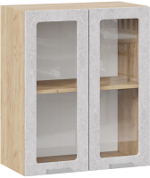 Шкаф навесной для кухни ТриЯ Гранита 1В6С (дуб крафт золотой/бетон снежный) - 