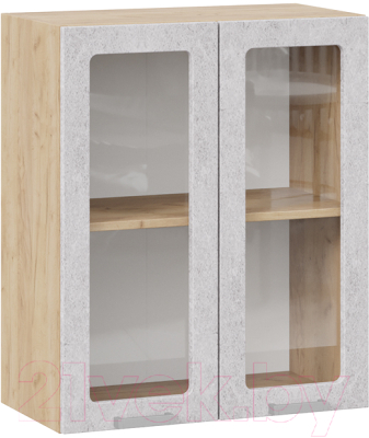 Шкаф навесной для кухни ТриЯ Гранита 1В6С (дуб крафт золотой/бетон снежный)