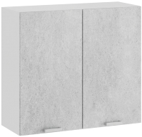Шкаф навесной для кухни ТриЯ Гранита 1В8 (белый/бетон снежный) - 