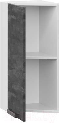 Шкаф навесной для кухни ТриЯ Детройт 1В3Т  (белый/угольный камень)