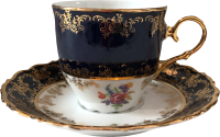 Чашка с блюдцем Thun 1794 Офелия Кобальтовый цветок / ОФЛ0051 - 