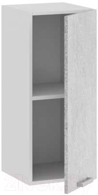 Шкаф навесной для кухни ТриЯ Гранита 1В3 (белый/бетон снежный)