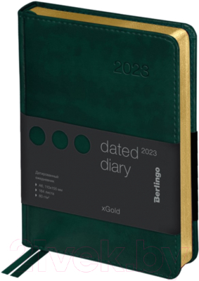 Изображение товара Ежедневник Berlingo xGold А6 / DD3_81602 (184л, зеленый)