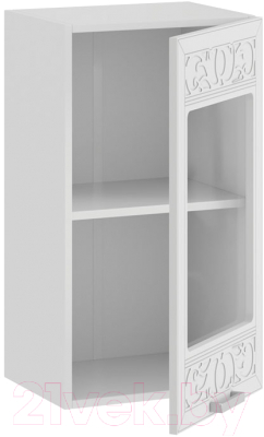 Шкаф навесной для кухни ТриЯ Долорес 1В4С (белый/сноу)