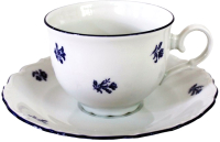 Чашка с блюдцем Thun 1794 Офелия Мелкие синие цветы / ОФЛ0035 - 