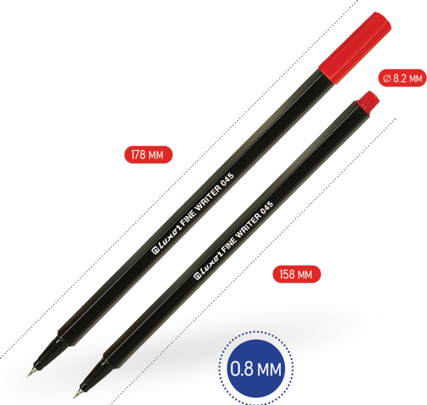 Набор лайнеров Luxor Writer 045 / 15300/20JAR (20цв)