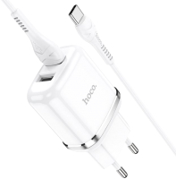 Зарядное устройство сетевое Hoco N4 + кабель Type-C (белый) - 