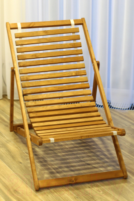 Кресло-шезлонг складное Dyatel с сиденьем из дерева (сосна)