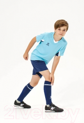 Футбольная форма Kelme Short-Sleeved football Suit / 8251ZB3002-405 (р.160, голубой/темно-синий)