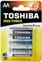 Комплект батареек Toshiba LR6/4BL (4шт) - 
