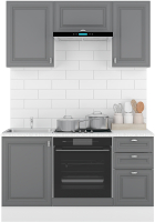 Готовая кухня Горизонт Мебель Ева 1.5 (белый графит софт) - 