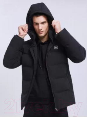 Куртка Kelme Hooded Short Padded Jacket / 8161MF1005-000 (XL, черный)