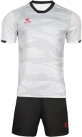 Футбольная форма Kelme Short Sleeve Football Suit / 8151ZB1003-100 (L, белый/черный) - 