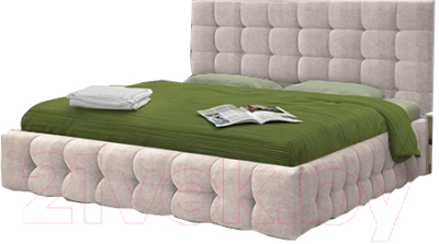 Полуторная кровать Асмана Двойная-3 120x200 (саванна крем)